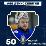  Денис Синягин сыграл юбилейный матч за «Зауралье»